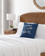 Paradise Found Navy Decorative Pillow - Indigo