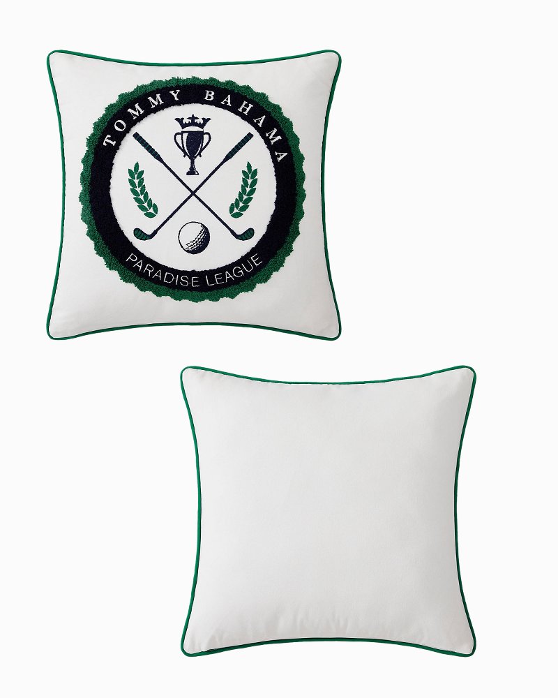 Paradise League Decorative Pillow - Green/White