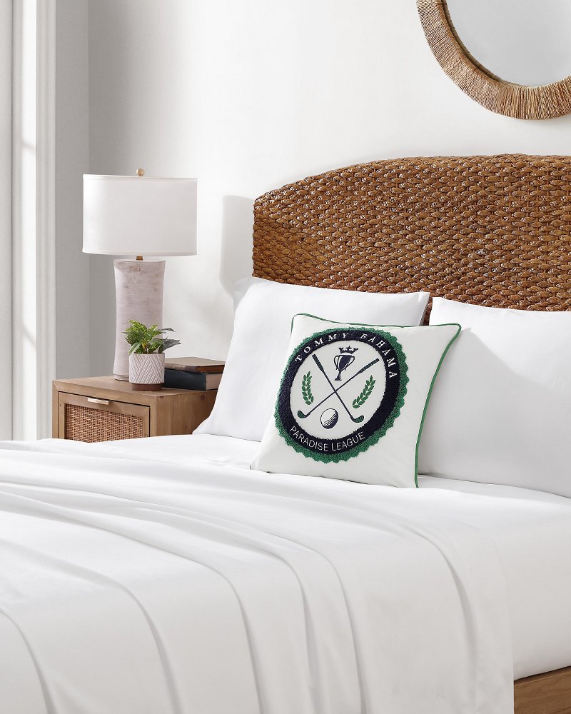 Paradise League Decorative Pillow - Green/White