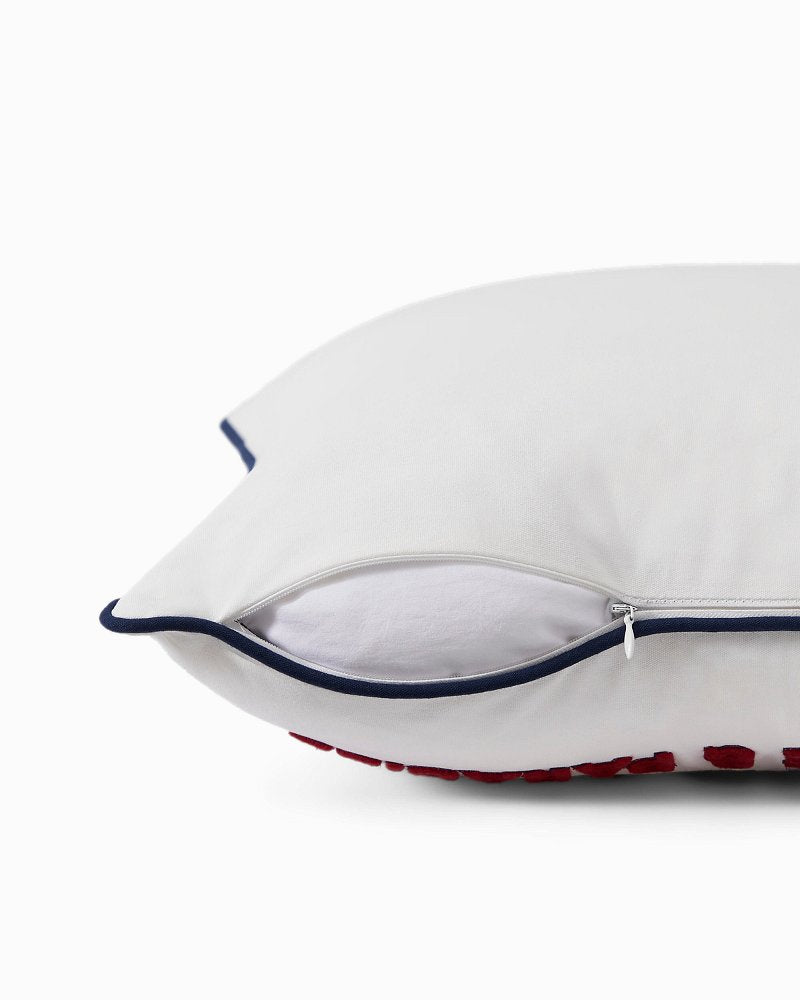Palm Paradise Decorative Pillow - Blue/Red