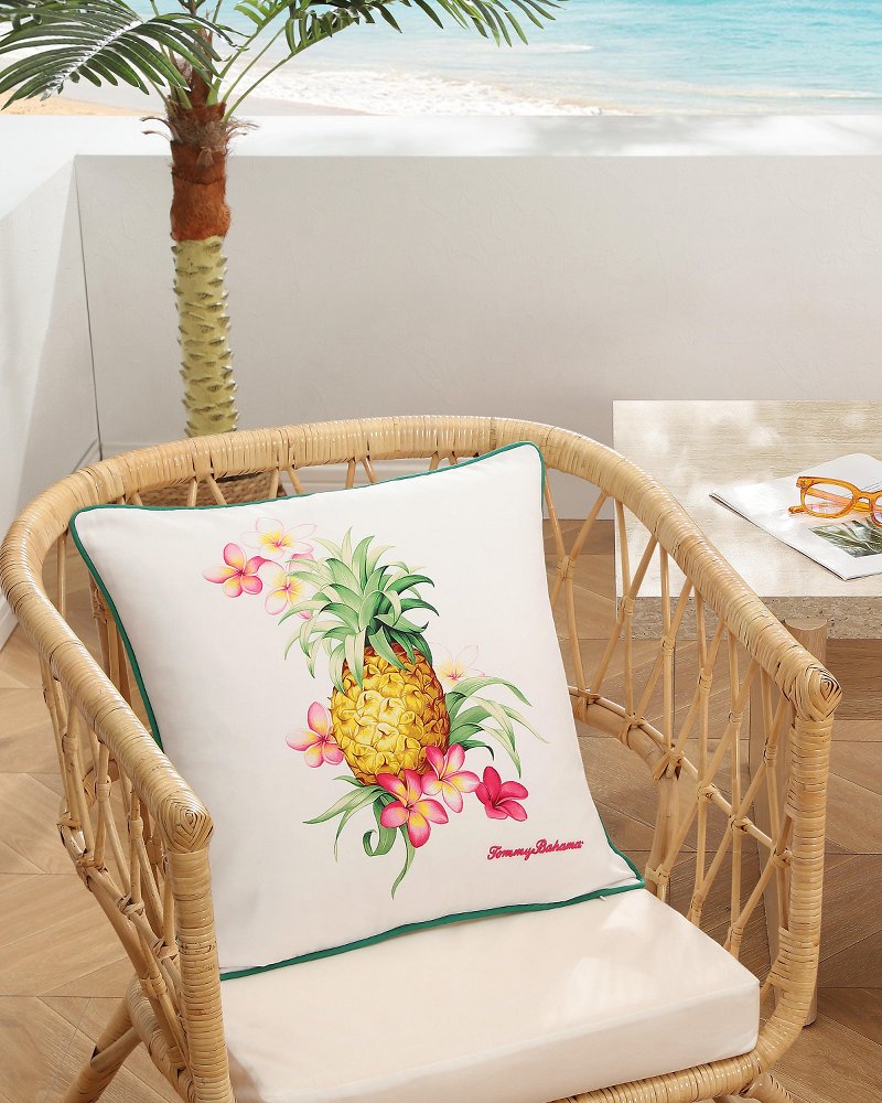 Pineapple Botanic Decorative Pillow - Pink/Green