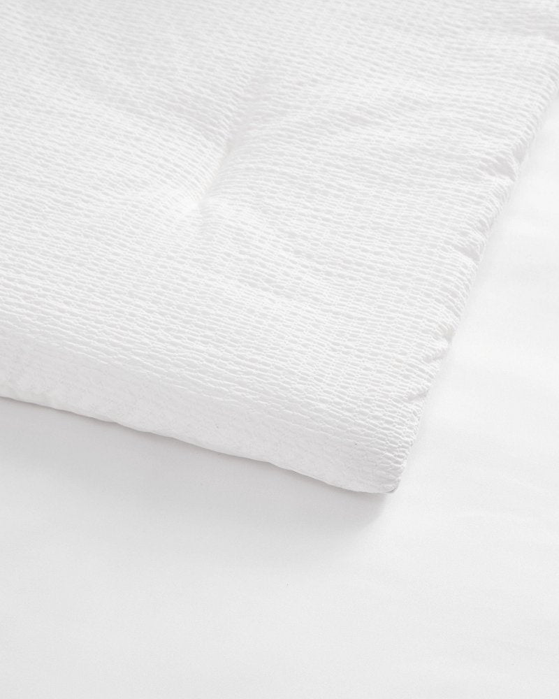 Pebble Texture Reversible 3-Piece Full/Queen Comforter Set - White