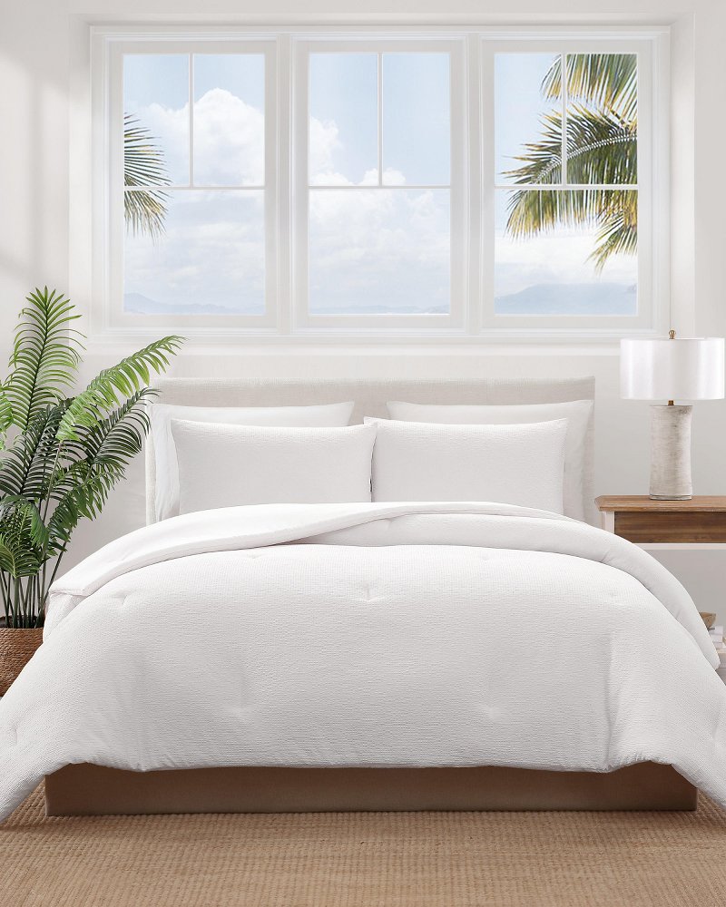 Pebble Texture Reversible 3-Piece Full/Queen Comforter Set - White