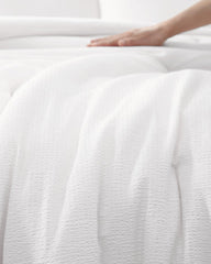 Pebble Texture Reversible 3-Piece King Comforter Set - White