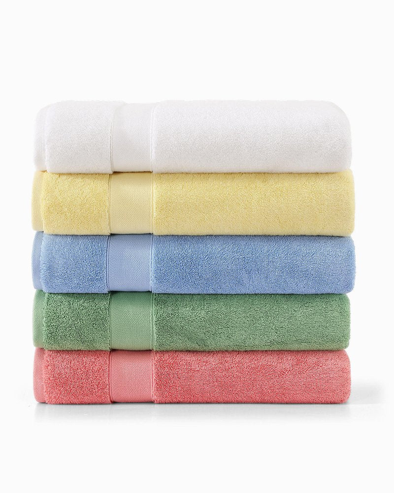Pineapple Bay 6-Piece Bath Towel Set - White/Lt Beige