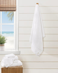 Pineapple Bay 6-Piece Bath Towel Set - White/Lt Beige