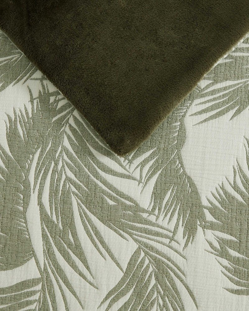 Canyon Palms Throw Blanket - Dark Olive
