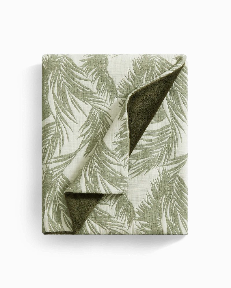 Canyon Palms Throw Blanket - Dark Olive