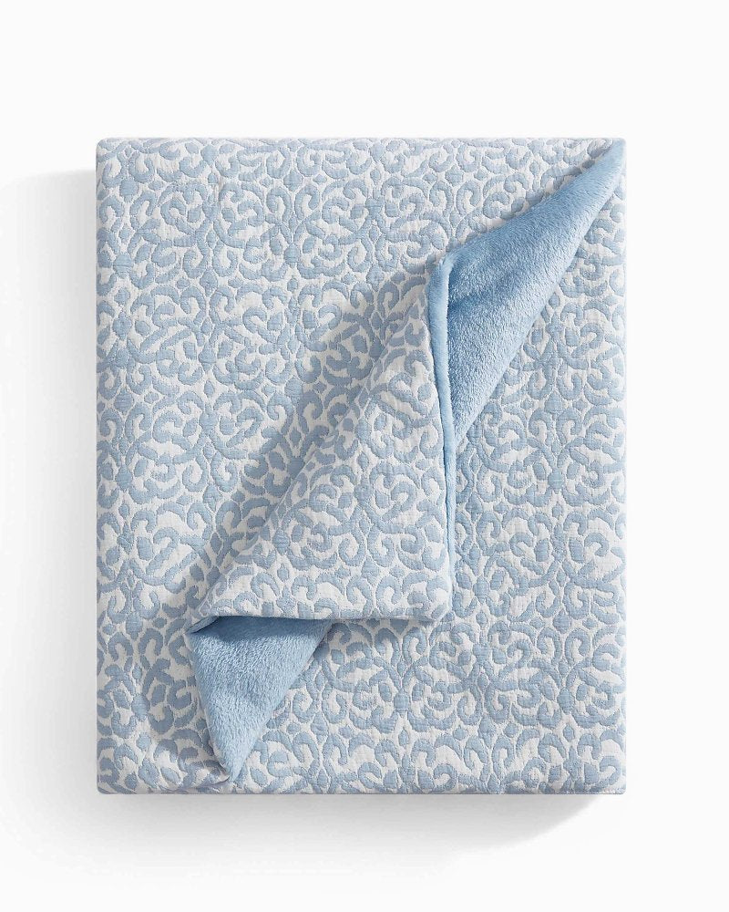Mirage Medallion Throw Blanket - Blue Canal