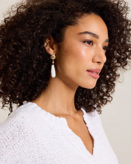 Royal Coast Seed Bead Drop Earrings - Gold