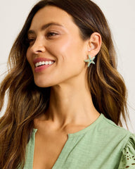 Royal Coast Pavé Blue Starfish Earrings - Gold