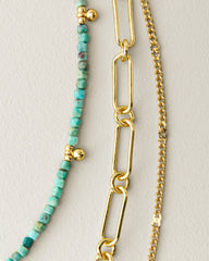 Royal Coast Layered Beaded Necklace - Gold