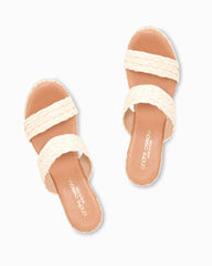 André Assous Nolita Braided Raffia Wedges - Beige