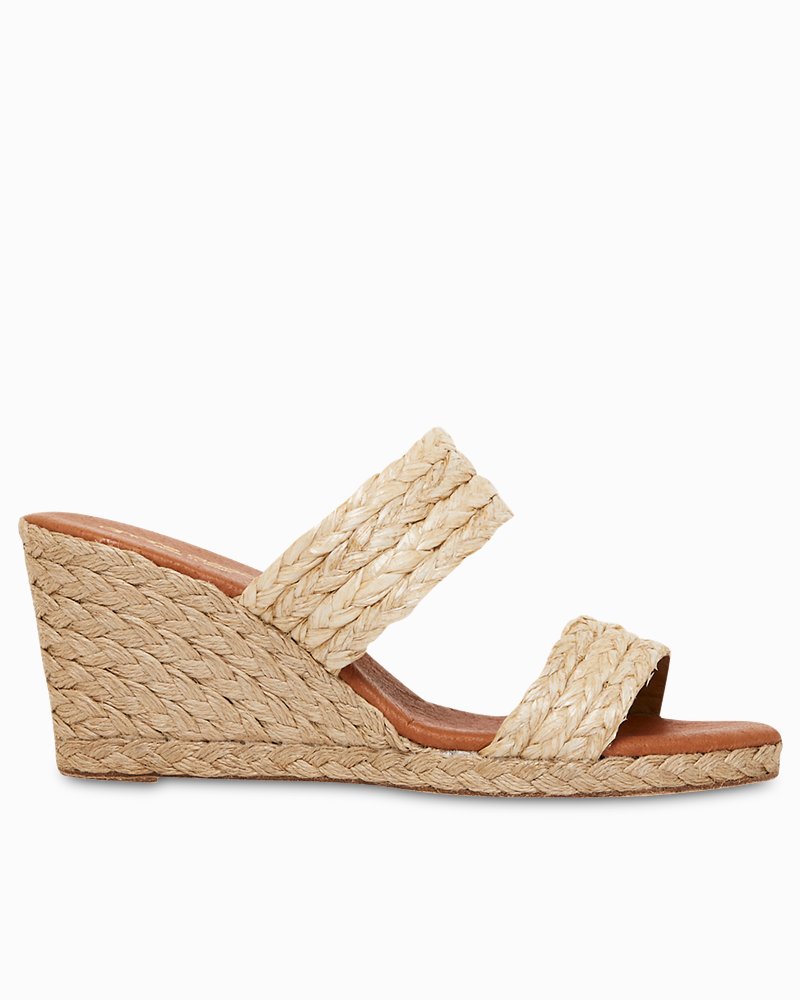 André Assous Nolita Braided Raffia Wedges - Beige