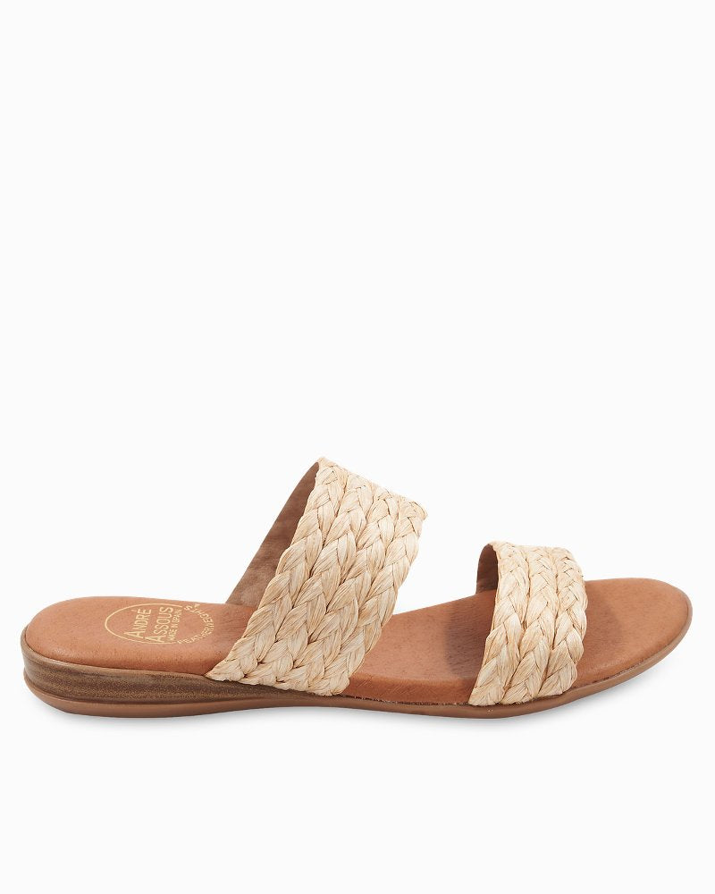 André Assous Narice Raffia Featherweights Sandals - Beige