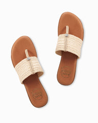 André Assous Nice Natural Stretch-Raffia Featherweights Sandals - Natural