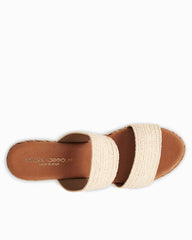 André Assous Nori Stretch-Raffia Wedges - Natural
