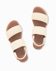 André Assous Nigella Natural Stretch-Raffia Featherweights Sandals - Natural