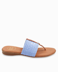 André Assous Nice Stretch-Raffia Featherweights Sandals - Sky Blue