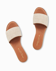 André Assous Nessie Espadrille Wedge Sandals - Beige Linen