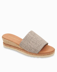 André Assous Nessie Jute Espadrille Wedges - Black/Beige