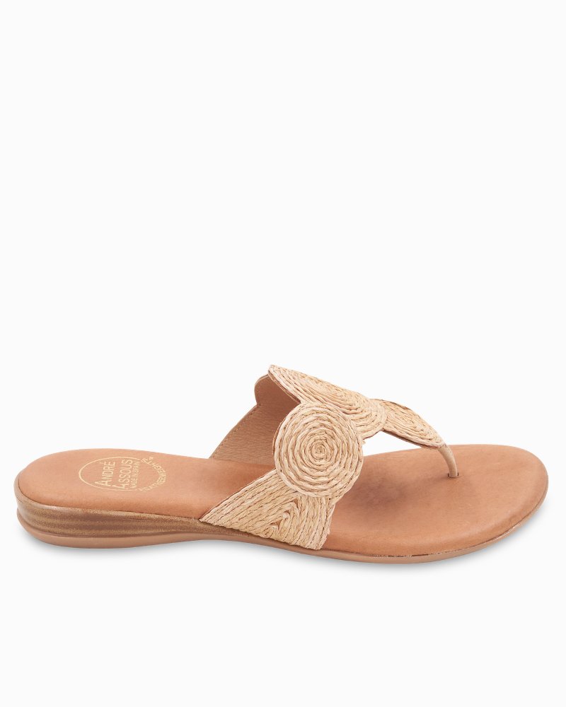 André Assous Nikky Raffia Featherweights Sandals - Natural