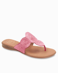 André Assous Nikky Raffia Featherweights Sandals - Fuchsia
