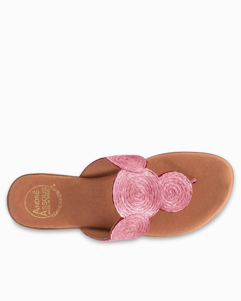 André Assous Nikky Raffia Featherweights Sandals - Fuchsia