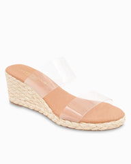 André Assous Nori Clear Wedges - Clear/Natural