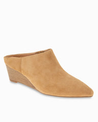 André Assous Wyatt Suede Mules - Biscuit