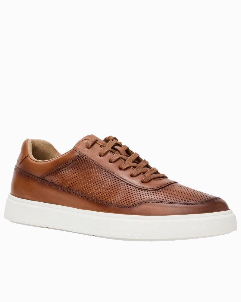 André Assous Andrew Cognac Leather Sneakers - Cognac