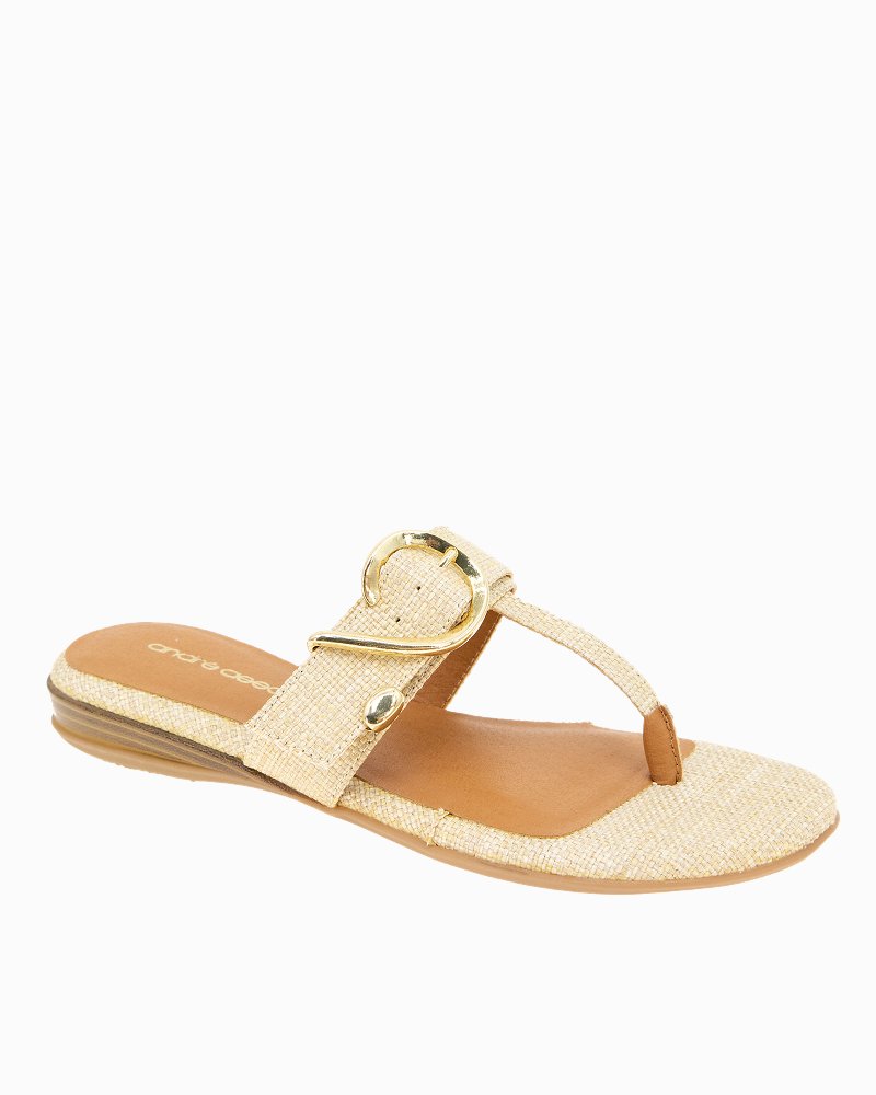 André Assous Nix Beige Raffia Sandals - Beige Raffia
