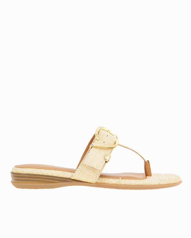 André Assous Nix Beige Raffia Sandals - Beige Raffia