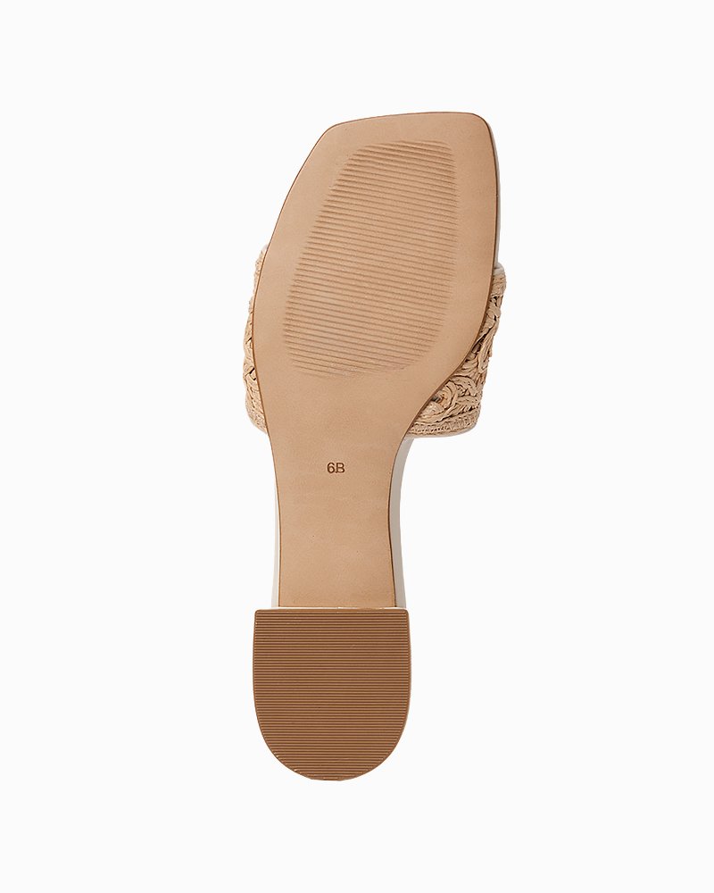 André Assous Jacin Raffia Sandals - Natural/Bone