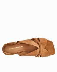 André Assous Journee Sandals - Caramel Suede
