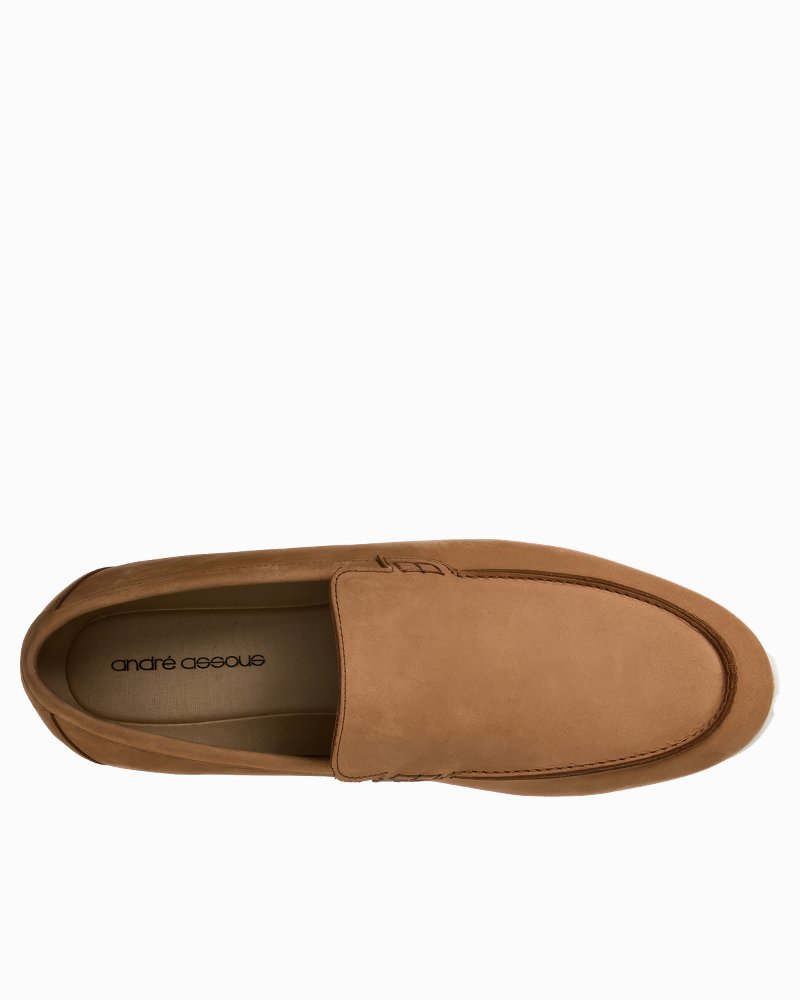 André Assous Maccan Tan Suede Loafers - Tan