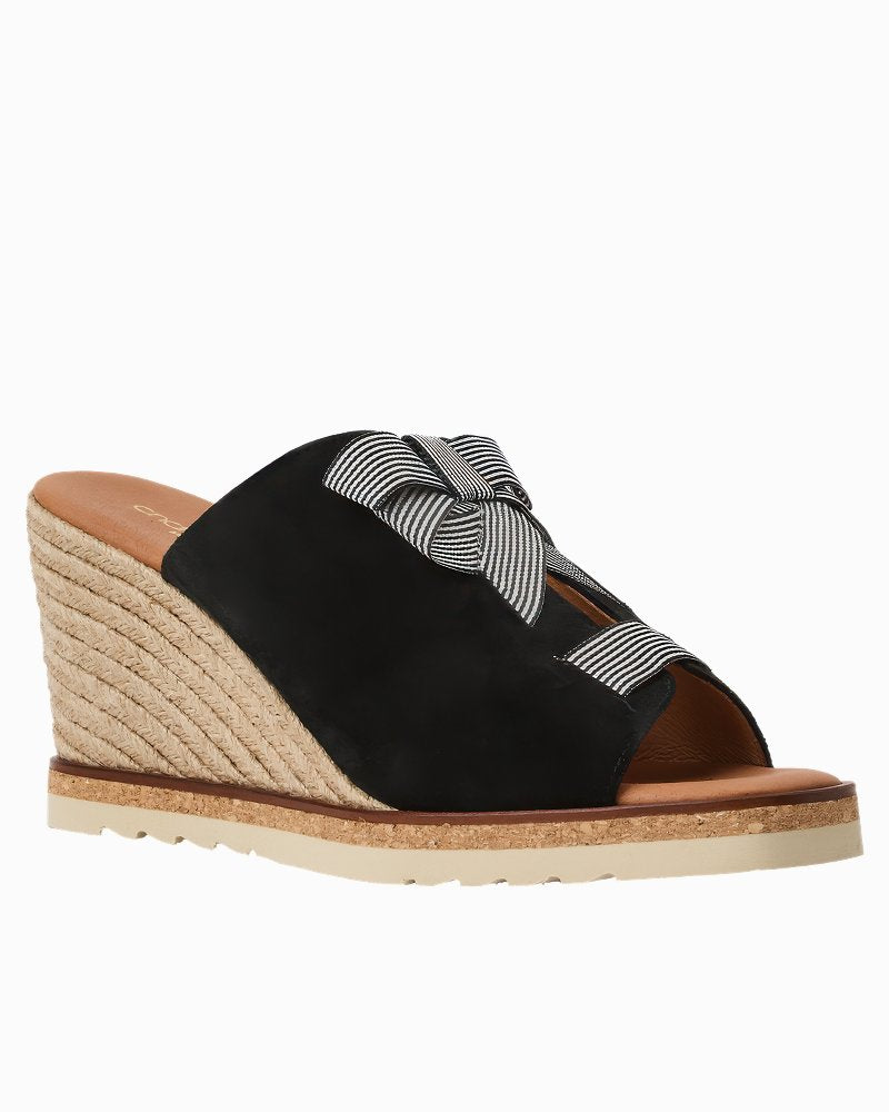 André Assous Mason Suede Wedges - Black Suede