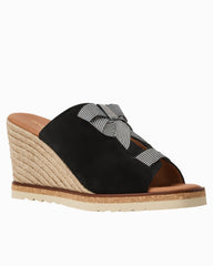 André Assous Mason Suede Wedges - Black Suede