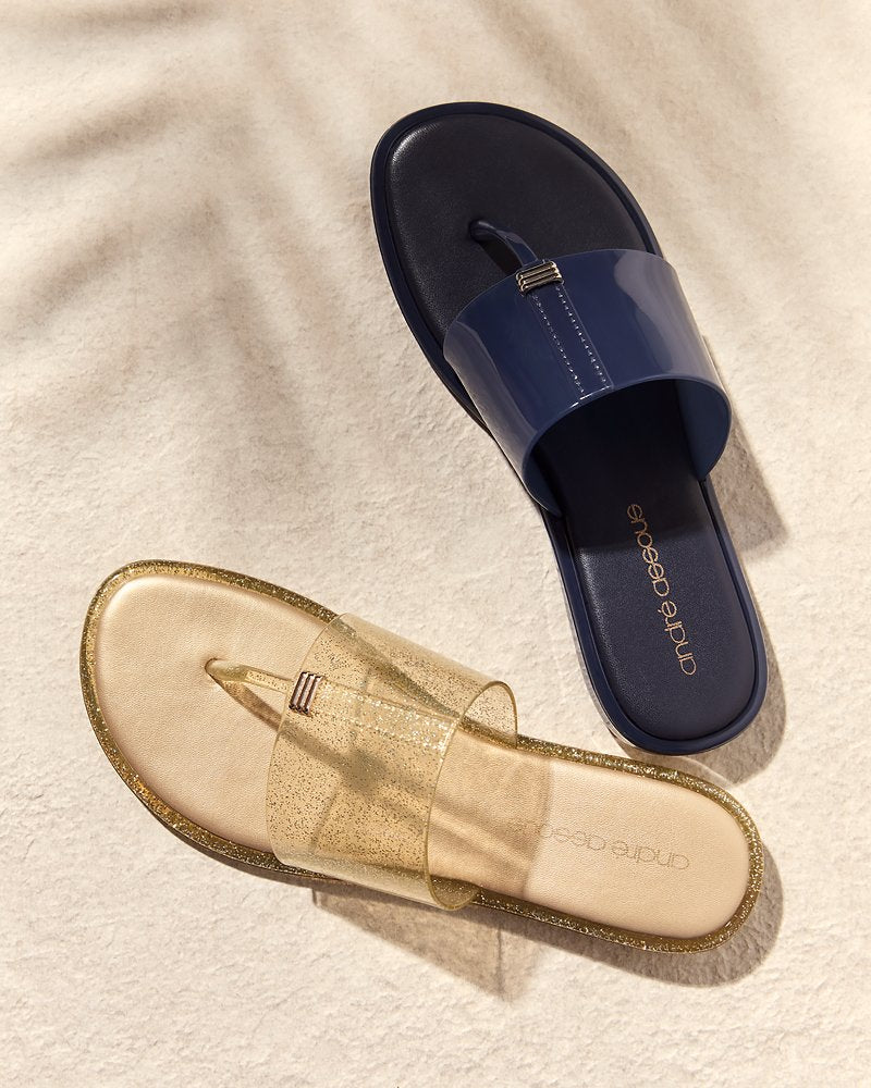 André Assous Naama Clear Jelly Sandals - Clear/Platino