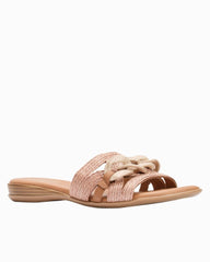 André Assous Neela Raffia Sandals - Cognac Raffia
