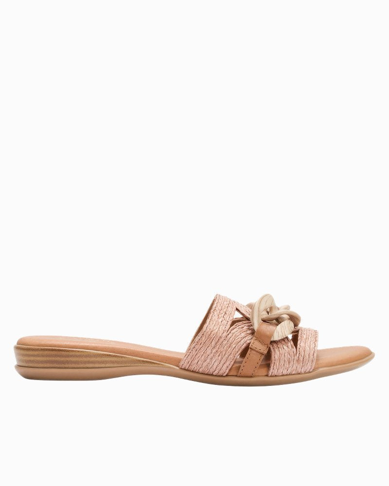 André Assous Neela Raffia Sandals - Cognac Raffia