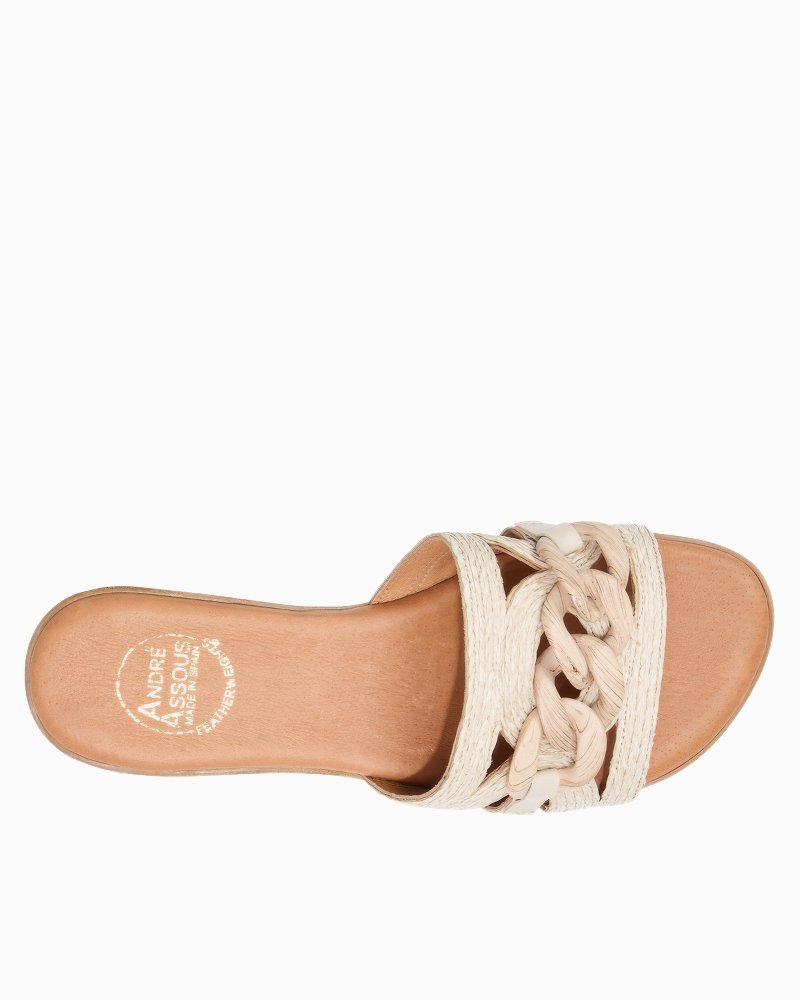 André Assous Neela Raffia Sandals - Vanilla Raffia