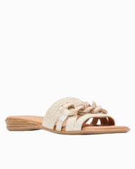 André Assous Neela Raffia Sandals - Vanilla Raffia
