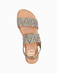 André Assous Nigella Woven Featherweights Sandals - Natural/Black