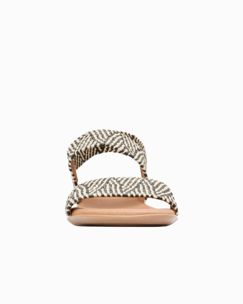 André Assous Nigella Woven Featherweights Sandals - Natural/Black