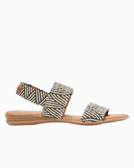 André Assous Nigella Woven Featherweights Sandals - Natural/Black
