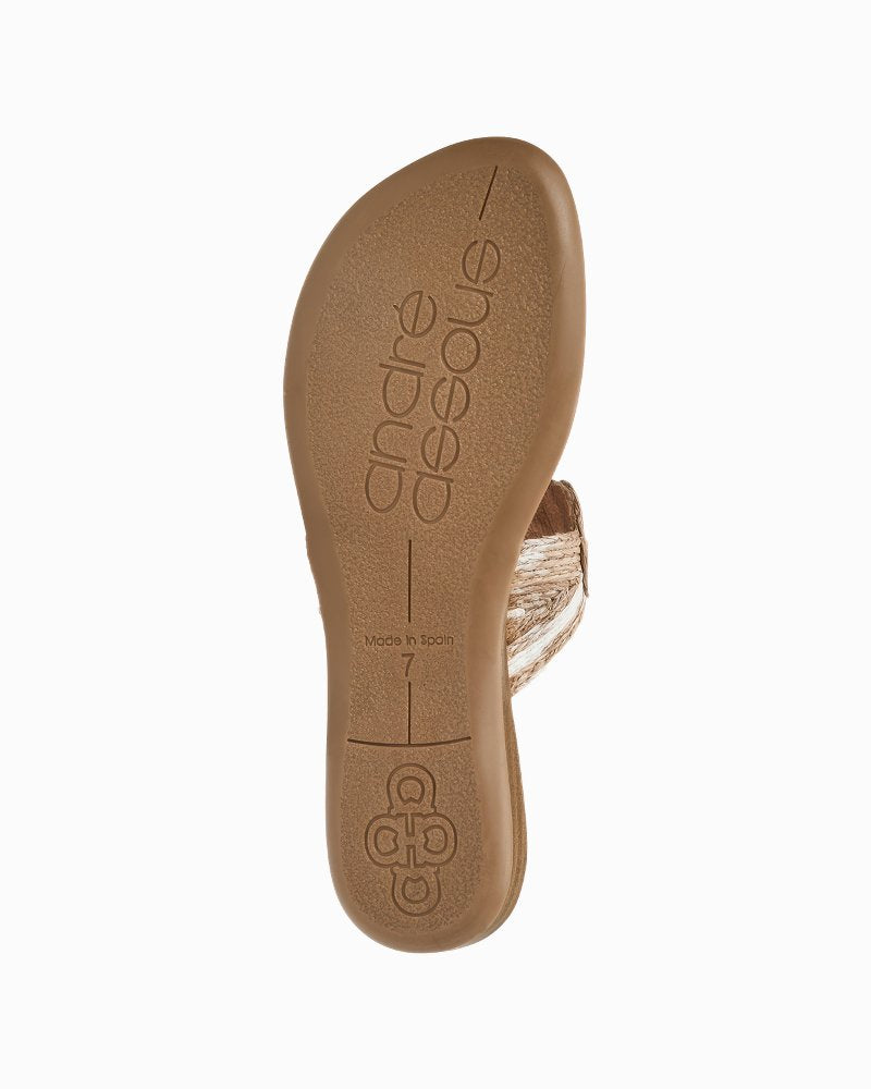 André Assous Nikky Raffia Featherweights Sandals - Cuero Multi