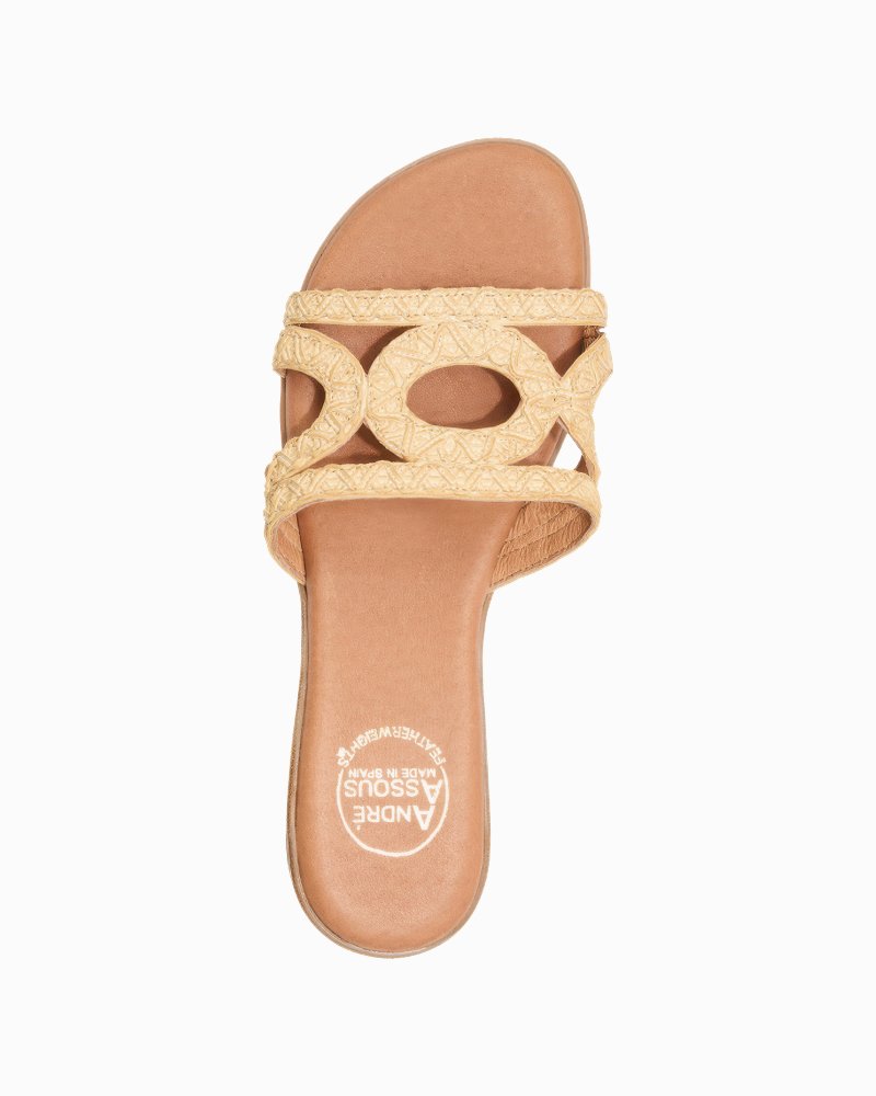 André Assous Nira Featherweights Sandals - Natural Raffia
