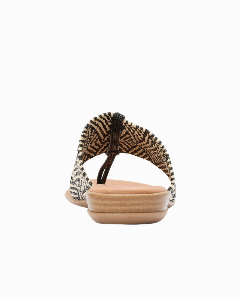 André Assous Nice Woven Featherweights Sandals - Natural/Black