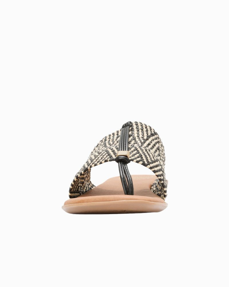 André Assous Nice Woven Featherweights Sandals - Natural/Black